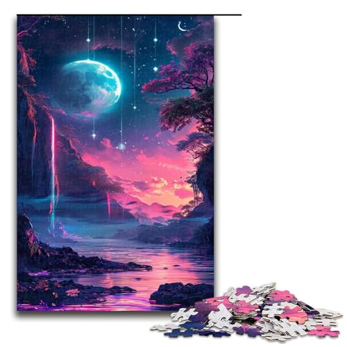 Puzzle 1000 Teile Neon Sommer Natur Puzzle für Erwachsene Holz Lernspiel Herausforderung Spielzeug 1000 PCS von QSYFNBZL