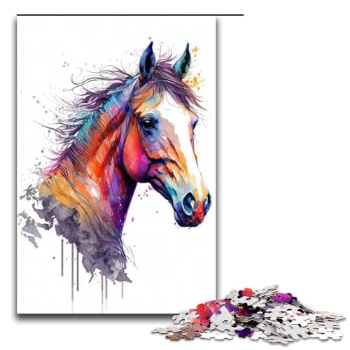 Puzzle 1000 Teile Pferde Puzzle abstrakt für Erwachsene aus Holz Lernspiel Herausforderungsspielzeug 75 x 50 cm Puzzle 1000 Teile Pferde Puzzle abstrakt für Erwachsene aus Holz Lernspiel Herausforderungsspielzeug 75 x 50 cm von QSYFNBZL