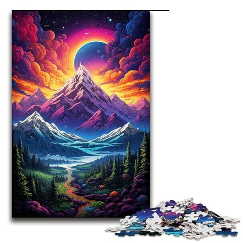 Puzzle 1000 Teile Psychedelic Alps Puzzle für Erwachsene Holz Lernspiel Herausforderung Spielzeug 75x50cm Puzzle 1000 Teile Psychedelic Alps Puzzle für Erwachsene Holz Lernspiel Herausforderung Spielzeug 75x50cm von QSYFNBZL