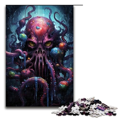 Puzzle 1000 Teile Psychedelisches Buntes Oktopus Kunst Puzzle für Erwachsene Holz Lernspiel Herausforderungsspielzeug 75 x 50 cm Puzzle 1000 Teile Psychedelisches Buntes Oktopus Kunst Puzzle für Erwachsene Holz Lernspiel Herausforderungsspielzeug 75 x 50 cm von QSYFNBZL