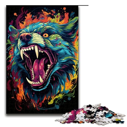 Puzzle 1000 Teile Psychedelisches Buntes Tier Puzzle für Erwachsene Holz Lernspiel Herausforderungsspielzeug 75 x 50 cm Puzzle 1000 Teile Psychedelisches Buntes Tier Puzzle für Erwachsene Holz Lernspiel Herausforderungsspielzeug 75 x 50 cm von QSYFNBZL