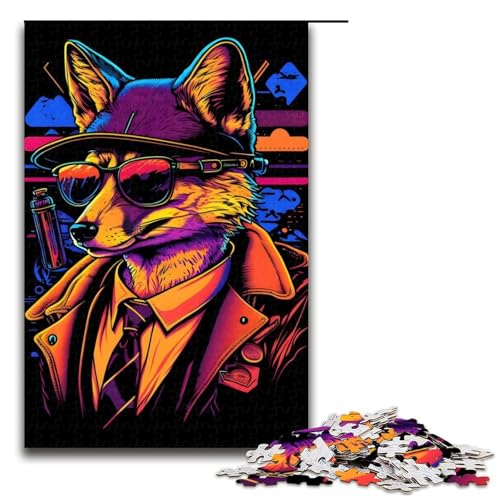 Puzzle 1000 Teile Red Fox Doctor Gangster Puzzle für Erwachsene aus Holz Lernspiel Herausforderungsspielzeug 75x50cm von QSYFNBZL