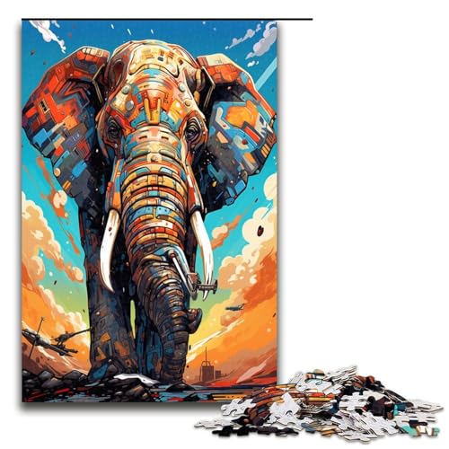 Puzzle 1000 Teile Roboter Elefant von SplattersLots Dickes buntes Puzzle für Erwachsene Lernspiel aus Holz Herausforderungsspielzeug 75 x 50 cm Puzzle 1000 Teile Roboter Elefant von SplattersLots Dickes buntes Puzzle für Erwachsene Lernspiel aus Holz Herausforderungsspielzeug 75 x 50 cm von QSYFNBZL