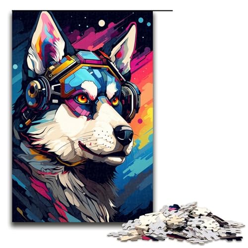 Puzzle 1000 Teile Roboter Husky von SplattersLots of Thick Coloured Cloud Puzzle für Erwachsene Holz Lernspiel Herausforderungsspielzeug 75 x 50 cm von QSYFNBZL