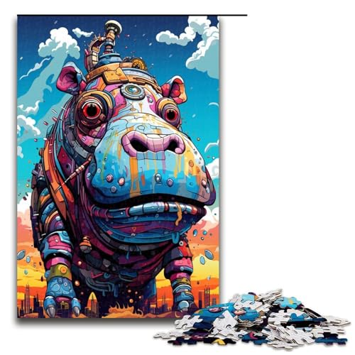 Puzzle 1000 Teile Roboter Nilpferd von SplattersLots of Thick Coloured Cloud Puzzle für Erwachsene Holz Lernspiel Herausforderungsspielzeug 75 x 50 cm Puzzle 1000 Teile Roboter Nilpferd von SplattersLots of Thick Coloured Cloud Puzzle für Erwachsene Holz Lernspiel Herausforderungsspielzeug 75 x 50 cm von QSYFNBZL
