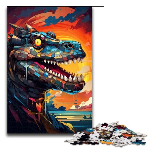 Puzzle 1000 Teile Roboterkrokodile von SplattersLots Dickes farbiges Puzzle für Erwachsene Lernspiel aus Holz Herausforderungsspielzeug 75 x 50 cm Puzzle 1000 Teile Roboterkrokodile von SplattersLots Dickes farbiges Puzzle für Erwachsene Lernspiel aus Holz Herausforderungsspielzeug 75 x 50 cm von QSYFNBZL