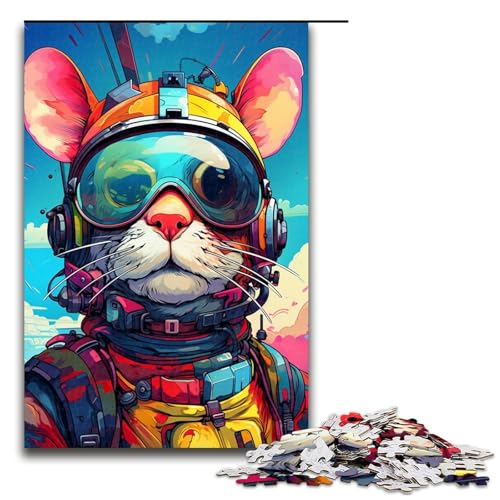 Puzzle 1000 Teile Roboterratte von SplattersLots of Thick Coloured Clouds Puzzle für Erwachsene Lernspiel aus Holz Herausforderungsspielzeug 75 x 50 cm Puzzle 1000 Teile Roboterratte von SplattersLots of Thick Coloured Clouds Puzzle für Erwachsene Lernspiel aus Holz Herausforderungsspielzeug 75 x 50 cm von QSYFNBZL