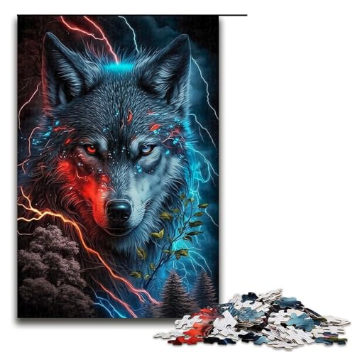 Puzzle 1000 Teile Rotaugenwolf Puzzle für Erwachsene aus Holz Lernspiel Herausforderungsspielzeug 75 x 50 cm Puzzle 1000 Teile Rotaugenwolf Puzzle für Erwachsene aus Holz Lernspiel Herausforderungsspielzeug 75 x 50 cm von QSYFNBZL