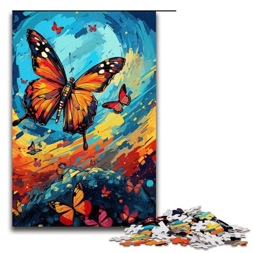 Puzzle 1000 Teile Schmetterling von SplattersLots of Coloured Clour Puzzle für Erwachsene Lernspiel aus Holz Herausforderungsspielzeug 75 x 50 cm Puzzle 1000 Teile Schmetterling von SplattersLots of Coloured Clour Puzzle für Erwachsene Lernspiel aus Holz Herausforderungsspielzeug 75 x 50 cm von QSYFNBZL