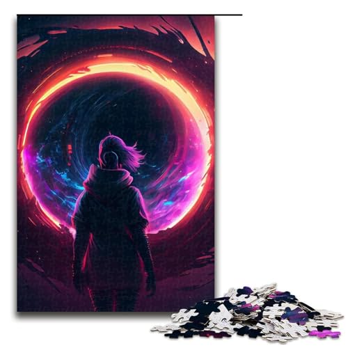 Puzzle 1000 Teile Schwarzes Loch Kunstpuzzle für Erwachsene aus Holz Lernspiel Herausforderungsspielzeug 75x50cm Puzzle 1000 Teile Schwarzes Loch Kunstpuzzle für Erwachsene aus Holz Lernspiel Herausforderungsspielzeug 75x50cm von QSYFNBZL