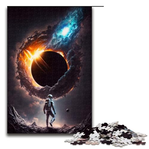 Puzzle 1000 Teile Schwarzes Loch Puzzle für Erwachsene Holz Lernspiel Herausforderung Spielzeug 75x50cm von QSYFNBZL