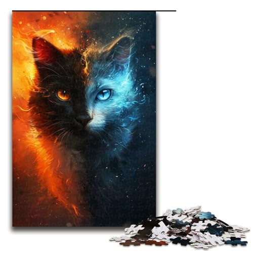 Puzzle 1000 Teile Traumkatzen Puzzle für Erwachsene Holz Lernspiel Herausforderung Spielzeug 1000 PCS von QSYFNBZL