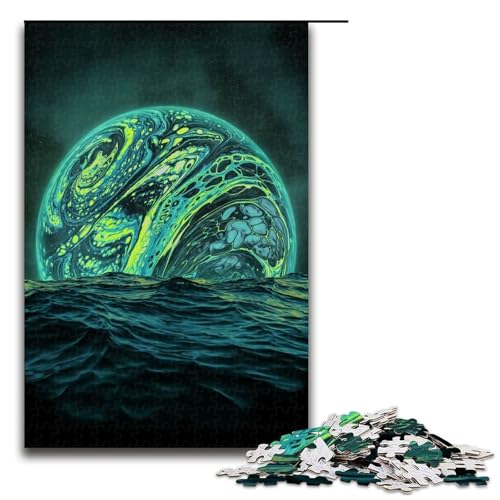 Puzzle 1000 Teile Traumlandschaft Puzzle für Erwachsene Holz Lernspiel Herausforderung Spielzeug 75x50cm von QSYFNBZL