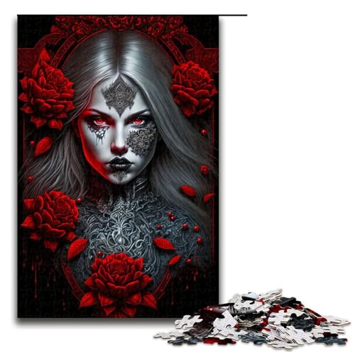 Puzzle 1000 Teile Verzaubert mit Rosen Puzzle für Erwachsene Lernspiel aus Holz Herausforderungsspielzeug 75 x 50 cm Puzzle 1000 Teile Verzaubert mit Rosen Puzzle für Erwachsene Lernspiel aus Holz Herausforderungsspielzeug 75 x 50 cm von QSYFNBZL