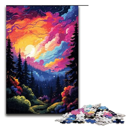 Puzzle 1000 Teile Wald ist von Spritzern umgeben viele Bunte Puzzleteile für Erwachsene Lernspiel aus Holz Herausforderungsspielzeug 75 x 50 cm Puzzle 1000 Teile Wald ist von Spritzern umgeben viele Bunte Puzzleteile für Erwachsene Lernspiel aus Holz Herausforderungsspielzeug 75 x 50 cm von QSYFNBZL