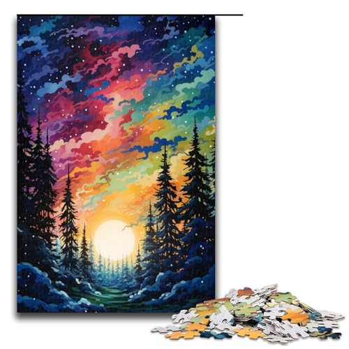 Puzzle 1000 Teile Wald ist von Spritzern umgeben viele Bunte Puzzleteile für Erwachsene Lernspiel aus Holz Herausforderungsspielzeug 75 x 50 cm Puzzle 1000 Teile Wald ist von Spritzern umgeben viele Bunte Puzzleteile für Erwachsene Lernspiel aus Holz Herausforderungsspielzeug 75 x 50 cm von QSYFNBZL