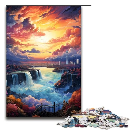 Puzzle 1000 Teile Weltberühmte Landschaft Puzzle für Erwachsene Holz Lernspiel Herausforderung Spielzeug 75x50cm von QSYFNBZL