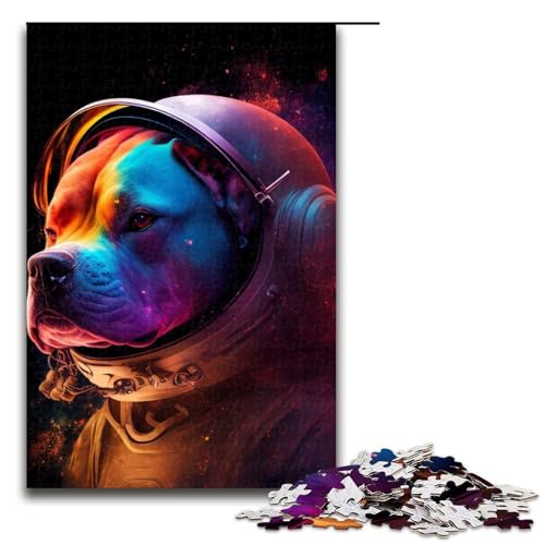 Puzzle 1000 Teile Weltraum Pitbull für Erwachsene aus Holz Lernspiel Herausforderungsspielzeug 75 x 50 cm Puzzle 1000 Teile Weltraum Pitbull für Erwachsene aus Holz Lernspiel Herausforderungsspielzeug 75 x 50 cm von QSYFNBZL