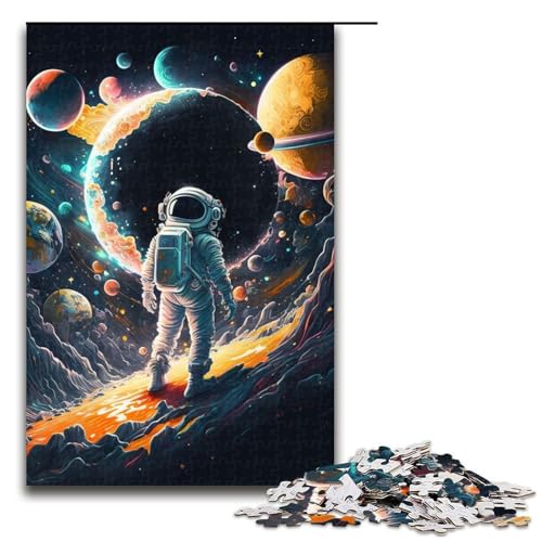 Puzzle 1000 Teile Weltraumpuzzle für Erwachsene aus Holz Lernspiel Herausforderungsspielzeug 75 x 50 cm von QSYFNBZL