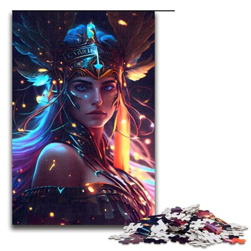 Puzzle 1000 Teile Wunderschönes Athena Puzzle für Erwachsene aus Holz Lernspiel Herausforderungsspielzeug 75 x 50 cm von QSYFNBZL