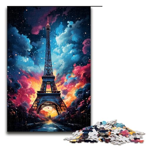 Puzzle 1000 Teile bunter Eiffelturm Puzzle für Erwachsene aus Holz Lernspiel Herausforderungsspielzeug 75 x 50 cm Puzzle 1000 Teile bunter Eiffelturm Puzzle für Erwachsene aus Holz Lernspiel Herausforderungsspielzeug 75 x 50 cm von QSYFNBZL