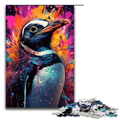 Puzzle 1000 Teile bunter Pinguin Puzzle für Erwachsene aus Holz Lernspiel Herausforderungsspielzeug 75 x 50 cm Puzzle 1000 Teile bunter Pinguin Puzzle für Erwachsene aus Holz Lernspiel Herausforderungsspielzeug 75 x 50 cm von QSYFNBZL