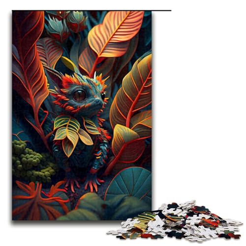 Puzzle 1000 Teile buntes kosmisches Hunde Puzzle für Erwachsene hölzernes Lernspiel Herausforderungsspielzeug 75 x 50 cm von QSYFNBZL