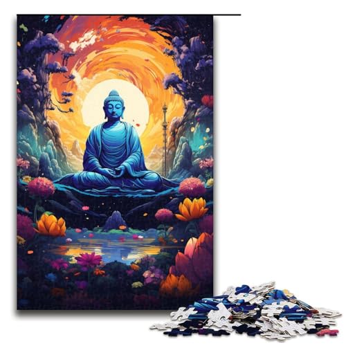 Puzzle 1000 Teile buntes psychedelisches Buddha Puzzle für Erwachsene hölzernes Lernspiel Herausforderungsspielzeug 75 x 50 cm Puzzle 1000 Teile buntes psychedelisches Buddha Puzzle für Erwachsene hölzernes Lernspiel Herausforderungsspielzeug 75 x 50 cm von QSYFNBZL