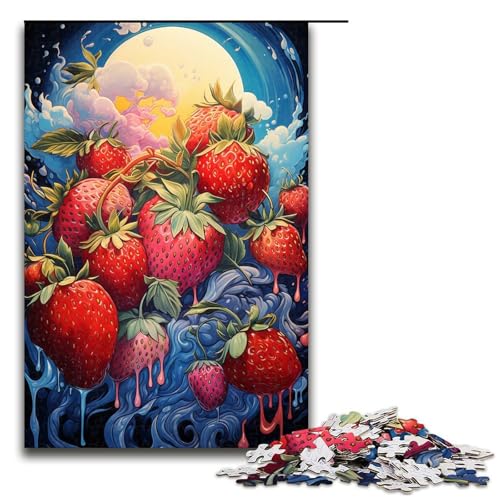 Puzzle 1000 Teile buntes psychedelisches Erdbeergemälde Puzzle für Erwachsene hölzernes Lernspiel Herausforderungsspielzeug 75 x 50 cm Puzzle 1000 Teile buntes psychedelisches Erdbeergemälde Puzzle für Erwachsene hölzernes Lernspiel Herausforderungsspielzeug 75 x 50 cm von QSYFNBZL