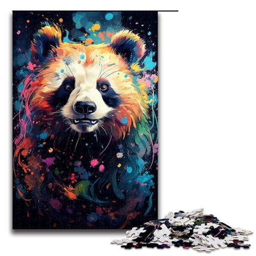 Puzzle 1000 Teile buntes psychedelisches Gemälde Panda Puzzle für Erwachsene aus Holz Lernspiel Herausforderungsspielzeug 75 x 50 cm Puzzle 1000 Teile buntes psychedelisches Gemälde Panda Puzzle für Erwachsene aus Holz Lernspiel Herausforderungsspielzeug 75 x 50 cm von QSYFNBZL