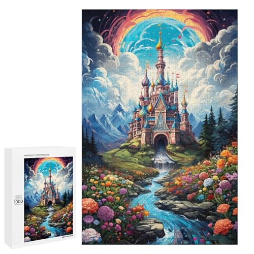 Puzzle 1000 Teile buntes psychedelisches Schloss Puzzle für Erwachsene aus Holz Lernspiel Herausforderungsspielzeug 75 x 50 cm Puzzle 1000 Teile buntes psychedelisches Schloss Puzzle für Erwachsene aus Holz Lernspiel Herausforderungsspielzeug 75 x 50 cm von QSYFNBZL