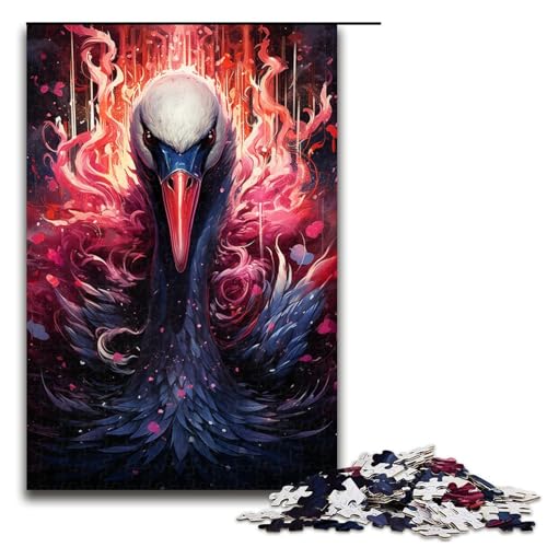 Puzzle 1000 Teile buntes psychedelisches Schwanen Puzzle für Erwachsene aus Holz Lernspiel Herausforderungsspielzeug 75 x 50 cm Puzzle 1000 Teile buntes psychedelisches Schwanen Puzzle für Erwachsene aus Holz Lernspiel Herausforderungsspielzeug 75 x 50 cm von QSYFNBZL