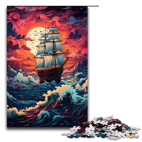 Puzzle 1000 Teile buntes psychedelisches Seereise Puzzle für Erwachsene hölzernes Lernspiel Herausforderungsspielzeug 75 x 50 cm Puzzle 1000 Teile buntes psychedelisches Seereise Puzzle für Erwachsene hölzernes Lernspiel Herausforderungsspielzeug 75 x 50 cm von QSYFNBZL
