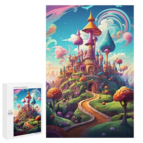Puzzle 1000 Teile buntes psychedelisches Süßigkeitenschloss Puzzle für Erwachsene hölzernes Lernspiel Herausforderungsspielzeug 75 x 50 cm Puzzle 1000 Teile buntes psychedelisches Süßigkeitenschloss Puzzle für Erwachsene hölzernes Lernspiel Herausforderungsspielzeug 75 x 50 cm von QSYFNBZL