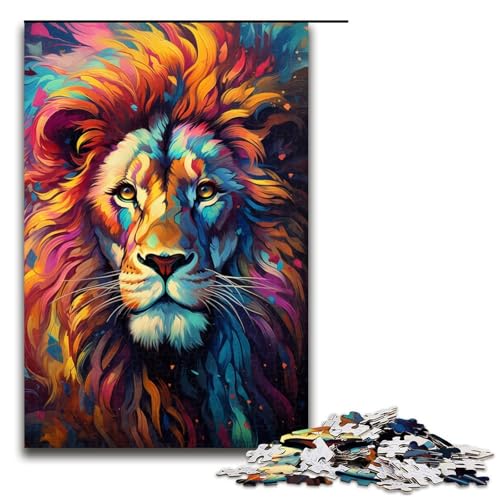 Puzzle 1000 Teile farbenfrohes psychedelisches Löwen Puzzle für Erwachsene aus Holz Lernspiel Herausforderungsspielzeug 75 x 50 cm Puzzle 1000 Teile farbenfrohes psychedelisches Löwen Puzzle für Erwachsene aus Holz Lernspiel Herausforderungsspielzeug 75 x 50 cm von QSYFNBZL