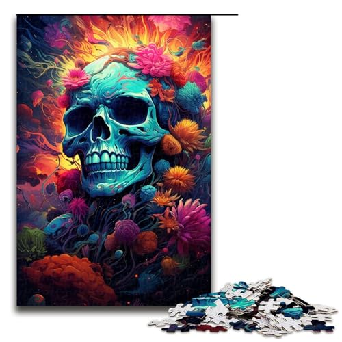 Puzzle 1000 Teile farbenfrohes psychedelisches Totenkopf Puzzle für Erwachsene aus Holz Lernspiel Herausforderungsspielzeug 75 x 50 cm Puzzle 1000 Teile farbenfrohes psychedelisches Totenkopf Puzzle für Erwachsene aus Holz Lernspiel Herausforderungsspielzeug 75 x 50 cm von QSYFNBZL
