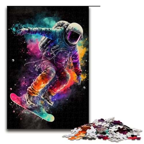 Puzzle 1000 Teile für Erwachsene Astronaut beim Skaten im Weltraum Puzzle Wanddekoration Einzigartige Geburtstags 75x50cm Puzzle 1000 Teile für Erwachsene Astronaut beim Skaten im Weltraum Puzzle Wanddekoration Einzigartige Geburtstags 75x50cm von QSYFNBZL