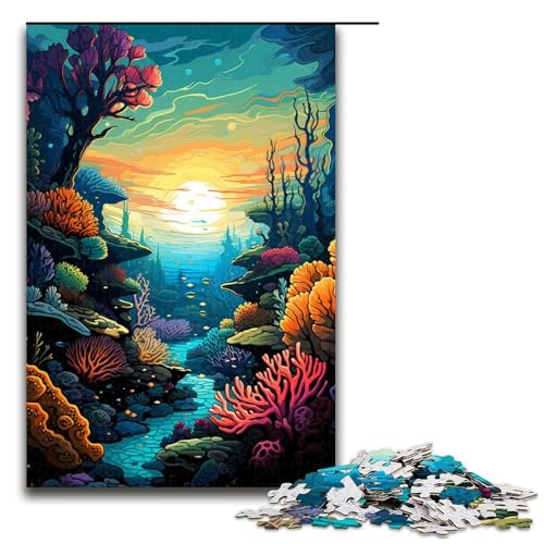 Puzzle 1000 Teile für Erwachsene Bunte Unterwasserwelt Puzzle Wanddekoration Einzigartige Geburtstags 75x50cm von QSYFNBZL