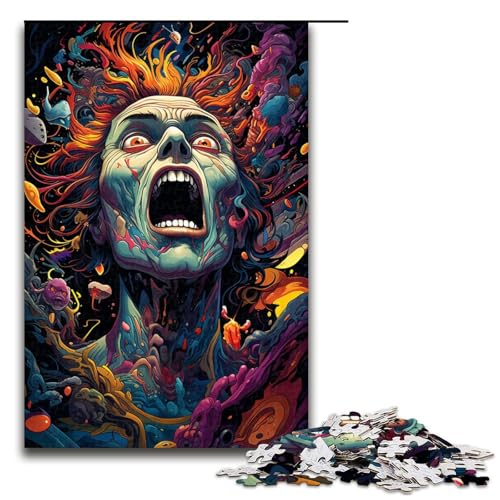 Puzzle 1000 Teile für Erwachsene Bunte psychedelische Mutanten Wanddekoration einzigartige Geburtstags 75 x 50 cm von QSYFNBZL