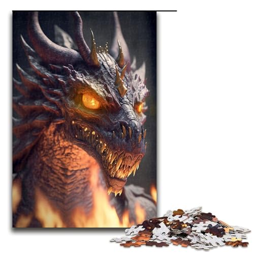 Puzzle 1000 Teile für Erwachsene Drachenkopf I Puzzle zum Anfassen Spiel einzigartige Heimdekoration und Geschenke 75 x 50 cm Puzzle 1000 Teile für Erwachsene Drachenkopf I Puzzle zum Anfassen Spiel einzigartige Heimdekoration und Geschenke 75 x 50 cm von QSYFNBZL