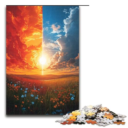 Puzzle 1000 Teile für Erwachsene EIS und Feuerhimmel Puzzle praktisches Spiel einzigartige Heimdekoration und Geschenke 1000 Teile Puzzle 1000 Teile für Erwachsene EIS und Feuerhimmel Puzzle praktisches Spiel einzigartige Heimdekoration und Geschenke 1000 Teile von QSYFNBZL