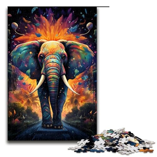 Puzzle 1000 Teile für Erwachsene Malen Farbe Elefant Puzzle Wanddekoration einzigartige Geburtstags 75 x 50 cm Puzzle 1000 Teile für Erwachsene Malen Farbe Elefant Puzzle Wanddekoration einzigartige Geburtstags 75 x 50 cm von QSYFNBZL
