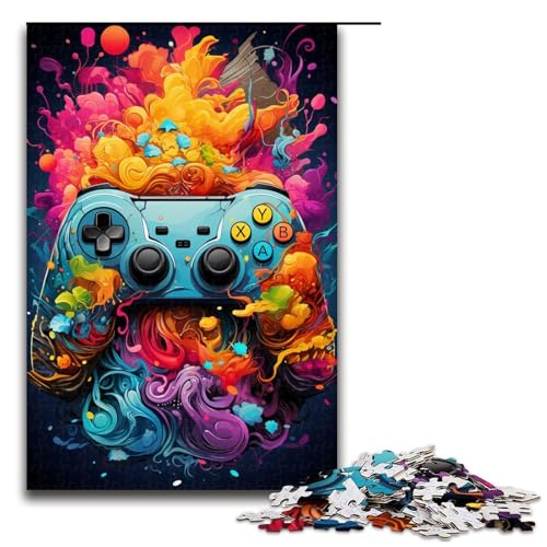 Puzzle 1000 Teile für Erwachsene Malen Farbe Gamepad Puzzle Wanddekoration Einzigartige Geburtstags 75x50cm von QSYFNBZL