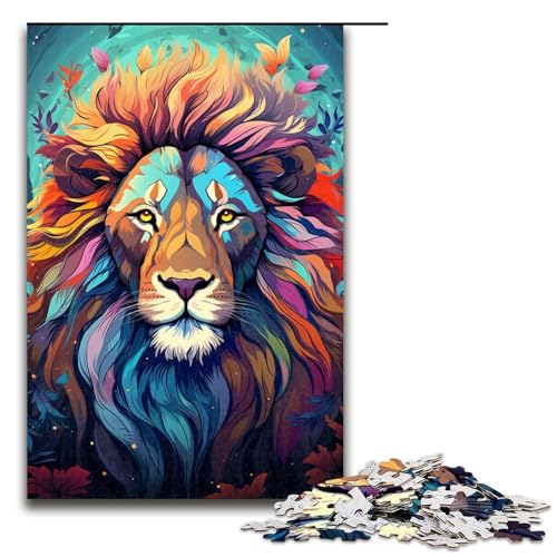 Puzzle 1000 Teile für Erwachsene Malen Farbe Löwen Puzzle Spiel zum Anfassen einzigartige Heimdekoration und Geschenke 75 x 50 cm Puzzle 1000 Teile für Erwachsene Malen Farbe Löwen Puzzle Spiel zum Anfassen einzigartige Heimdekoration und Geschenke 75 x 50 cm von QSYFNBZL