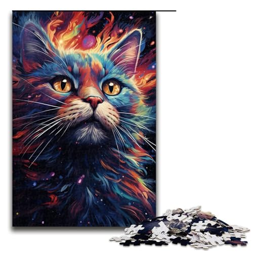 Puzzle 1000 Teile für Erwachsene Malen Farbe Sternenhimmel Katzen Puzzle Spiel zum Anfassen einzigartige Heimdekoration und Geschenke 75 x 50 cm Puzzle 1000 Teile für Erwachsene Malen Farbe Sternenhimmel Katzen Puzzle Spiel zum Anfassen einzigartige Heimdekoration und Geschenke 75 x 50 cm von QSYFNBZL