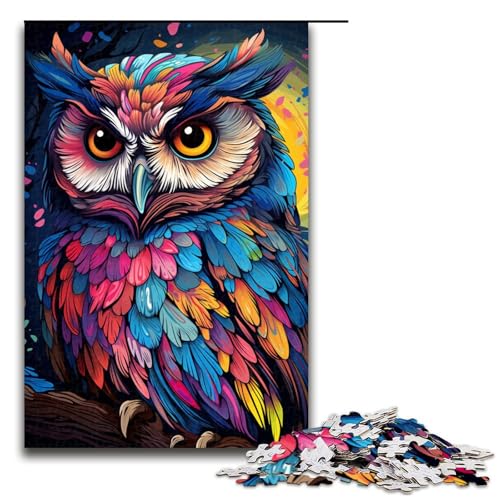 Puzzle 1000 Teile für Erwachsene Malen bunter Planet Eule Puzzle Wanddekoration einzigartige Geburtstags 75 x 50 cm Puzzle 1000 Teile für Erwachsene Malen bunter Planet Eule Puzzle Wanddekoration einzigartige Geburtstags 75 x 50 cm von QSYFNBZL