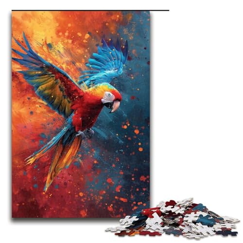 Puzzle 1000 Teile für Erwachsene Psychedelischer Papagei Wanddekoration einzigartige Geburtstags 75 x 50 cm Puzzle 1000 Teile für Erwachsene Psychedelischer Papagei Wanddekoration einzigartige Geburtstags 75 x 50 cm von QSYFNBZL