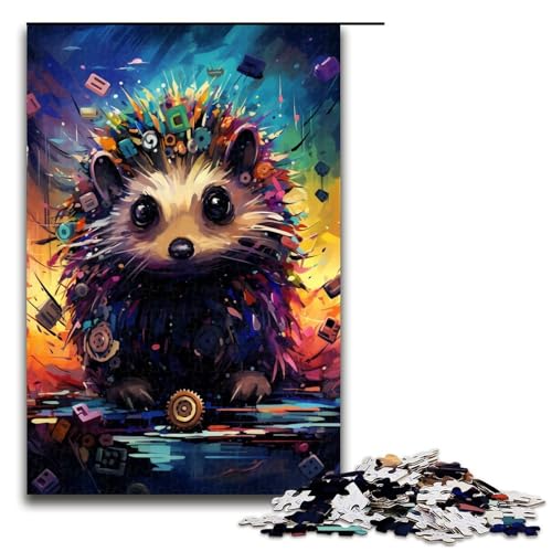 Puzzle 1000 Teile für Erwachsene Roboter Igel von SplattersLots Dickes buntes Puzzle Spiel zum Anfassen einzigartige Heimdekoration und Geschenke 75 x 50 cm von QSYFNBZL
