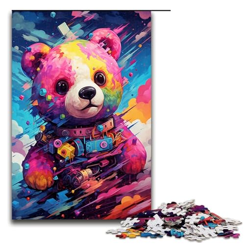 Puzzle 1000 Teile für Erwachsene Roboterbär von SplattersLots of Thick Coloured Clouds Puzzle zum Anfassen Spiel einzigartige Heimdekoration und Geschenke 75 x 50 cm Puzzle 1000 Teile für Erwachsene Roboterbär von SplattersLots of Thick Coloured Clouds Puzzle zum Anfassen Spiel einzigartige Heimdekoration und Geschenke 75 x 50 cm von QSYFNBZL