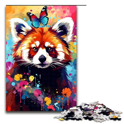 Puzzle 1000 Teile für Erwachsene Roter Panda und Schmetterling von SplattersLots of Coloured Puzzle Spiel zum Anfassen einzigartige Heimdekoration und Geschenke 75 x 50 cm Puzzle 1000 Teile für Erwachsene Roter Panda und Schmetterling von SplattersLots of Coloured Puzzle Spiel zum Anfassen einzigartige Heimdekoration und Geschenke 75 x 50 cm von QSYFNBZL